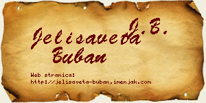Jelisaveta Buban vizit kartica